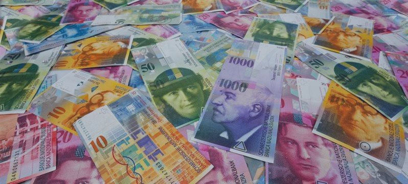 Швейцарский франк сегодня резко подрос против доллара, евро и британского фунта