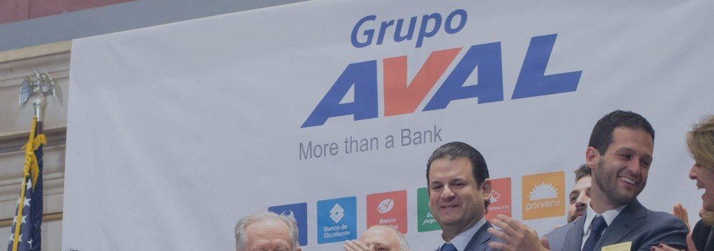 El conglomerado financiero colombiano Grupo Aval se estrena en la bolsa de Nueva York