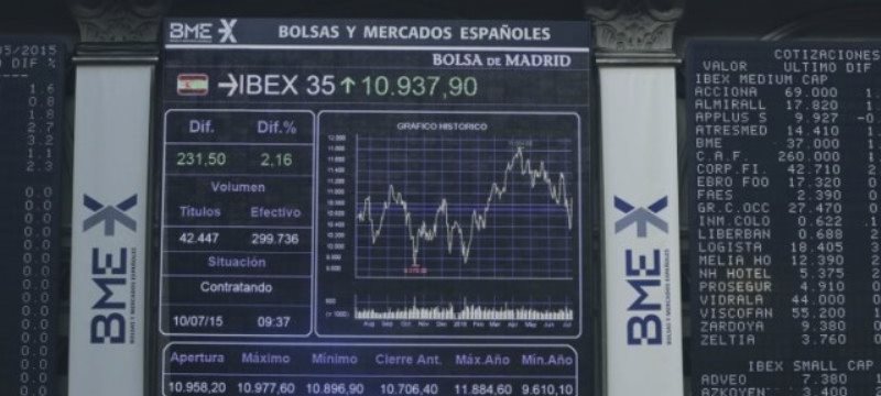 El IBEX 35 suaviza las ganancias hasta el 0,18 por ciento y pone en peligro los 11.500