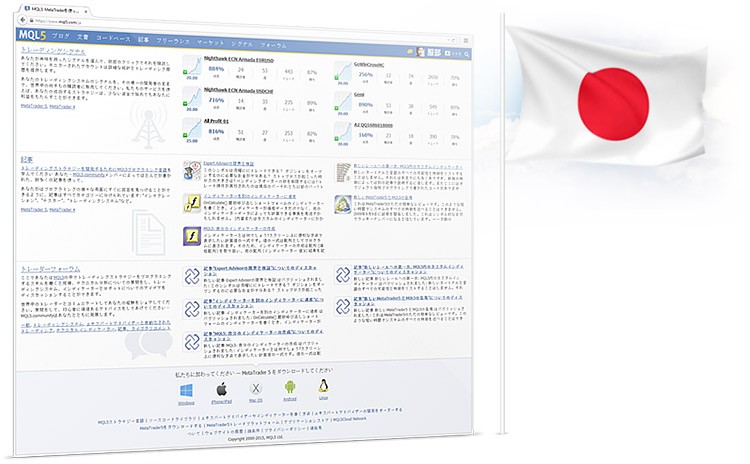 MQL5.community — теперь на японском языке!