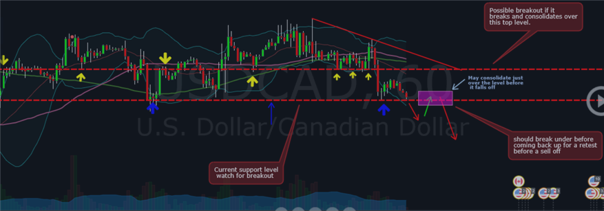 Upcoming USDCAD Trades