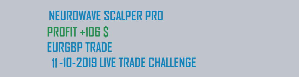 NEUROWAVE SCALPER PRO - LIVE TRADE EURGBP CHALLENGE RESULT - 106$ PROFIT