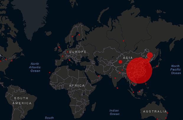Карта распространение коронавируса по миру