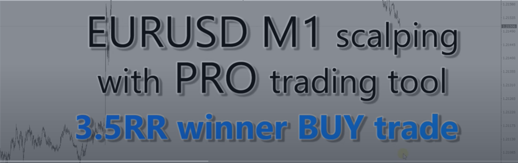 Live EURUSD M1 scalping trading lower time frame (automated entry tool)