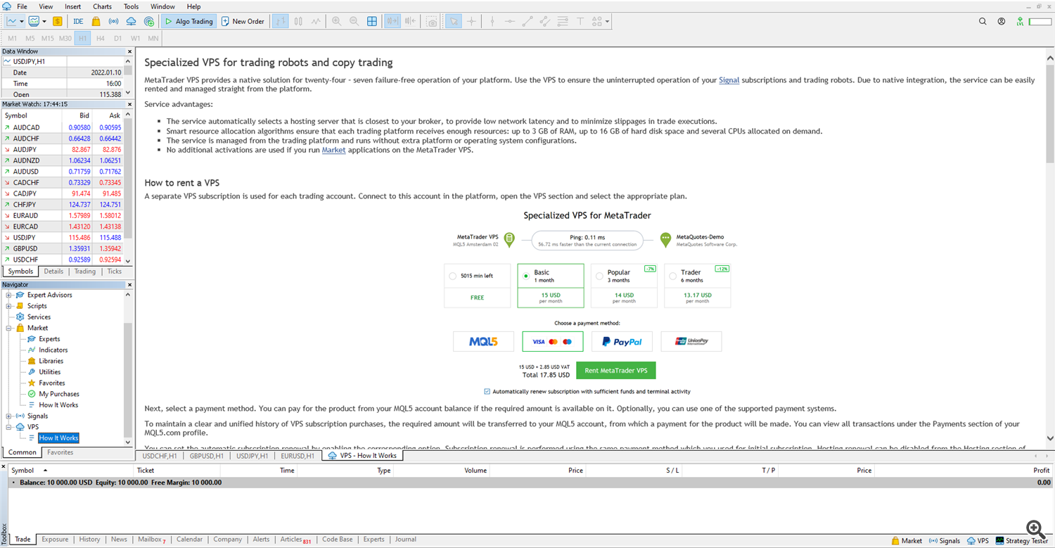 automated mt5 forex trading vps