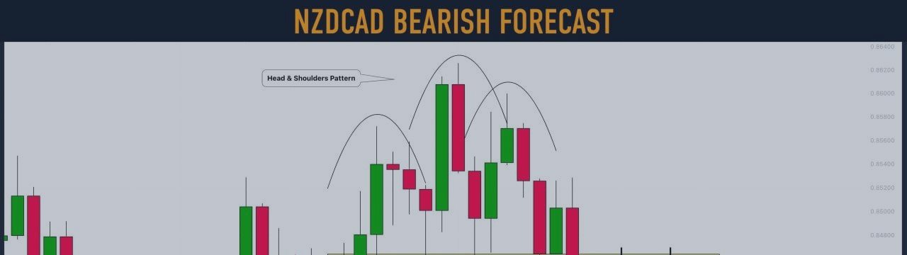 #NZDCAD: Classic Bearish Pattern