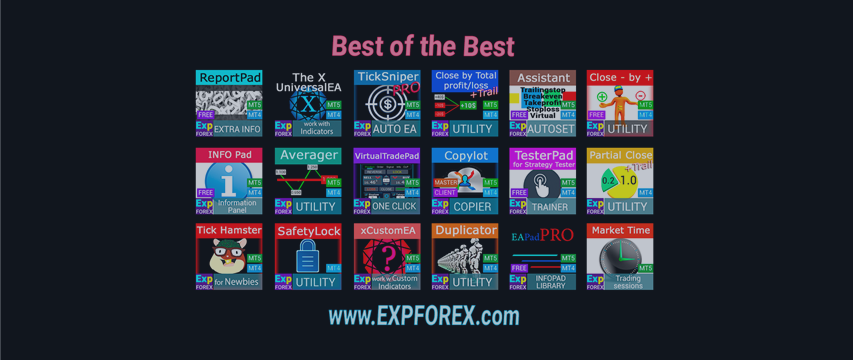 All utilities and trading Expert Advisors from www.expforex.com
