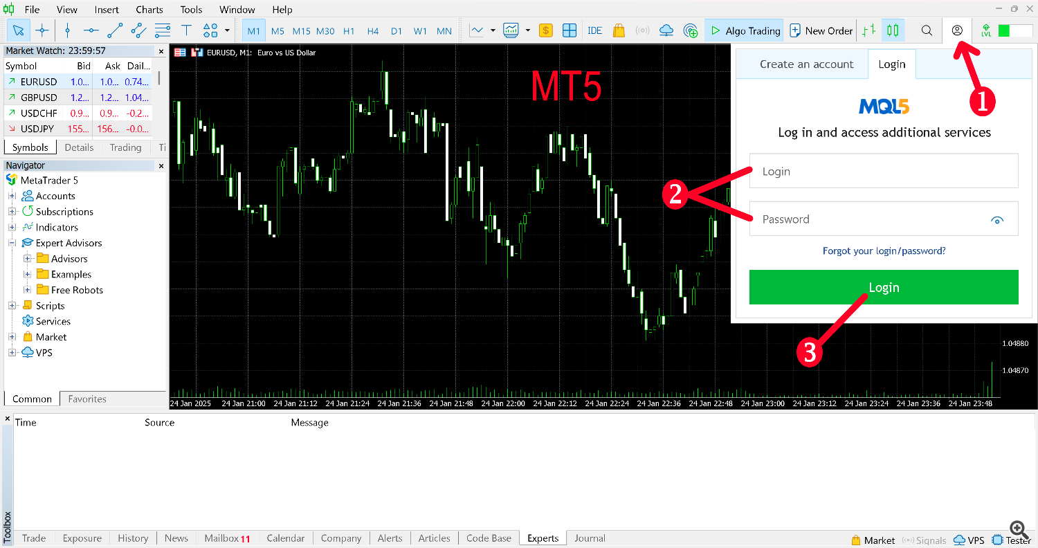 Login MT5