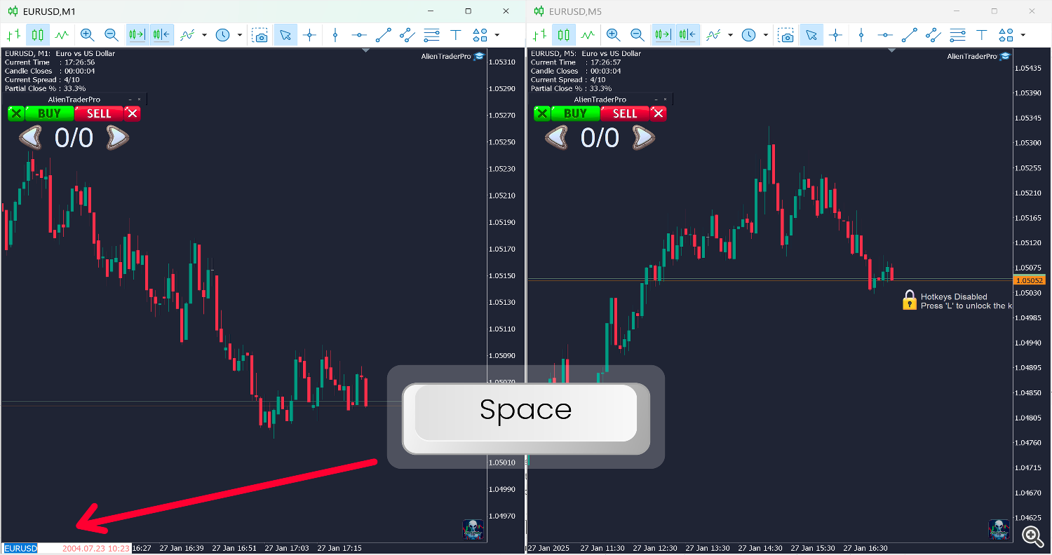 AlienTrader Pro change symbol