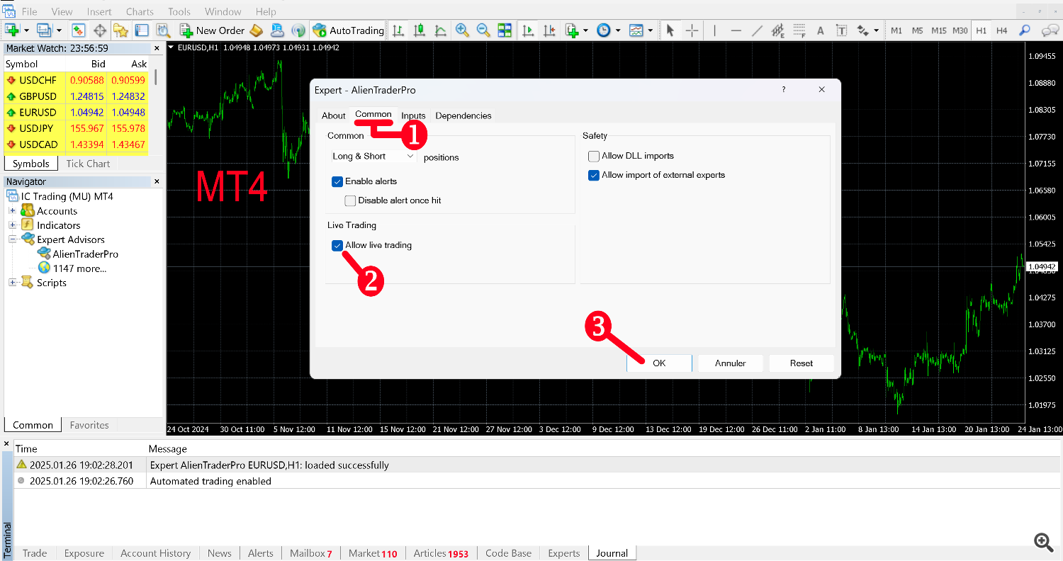 Allow Trading MT4