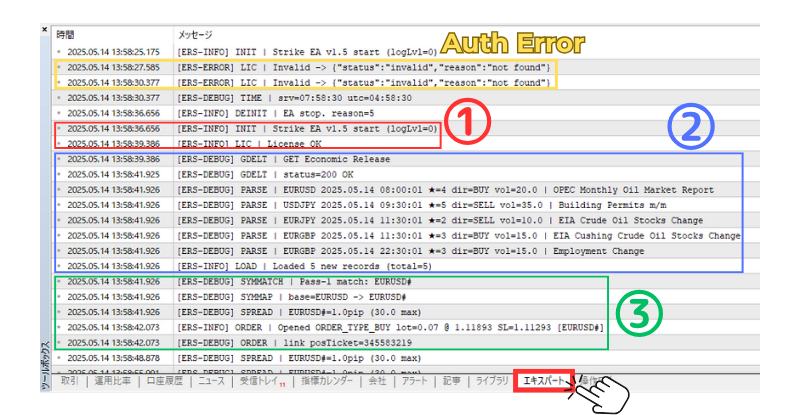 AI Economic Release Strike Expert tab AI Economic Release Strike Expert tab