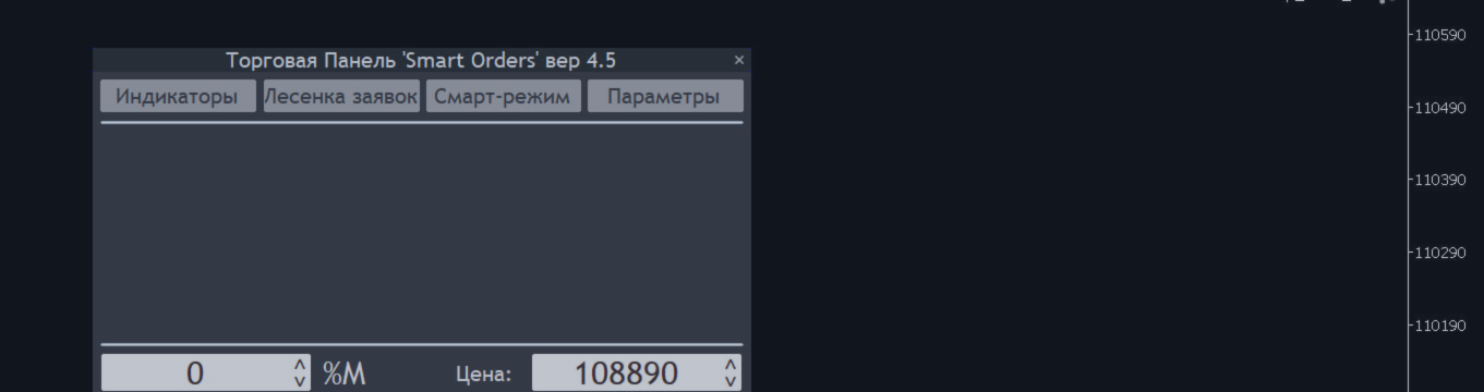 Торговая панель SmartOrders для МТ5