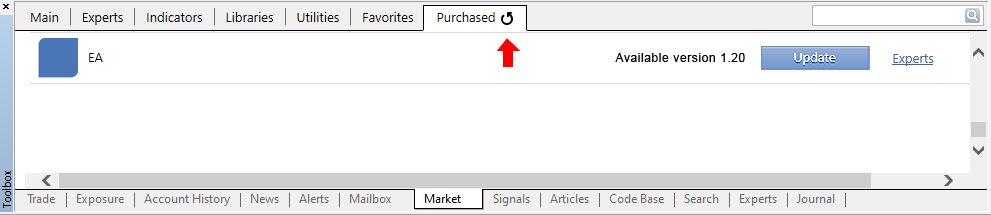 ea update in market tab.