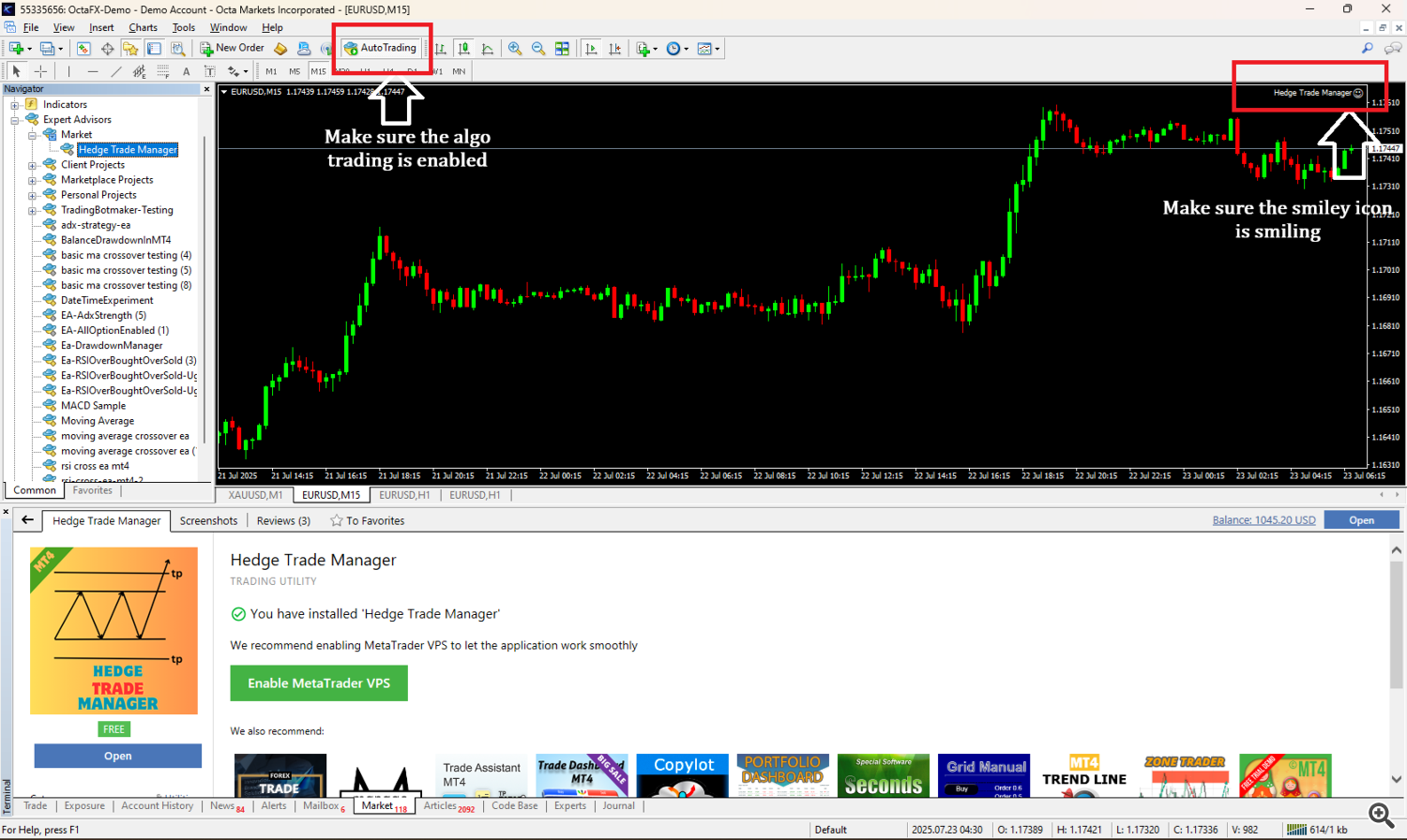 smliey icon and algo trading en