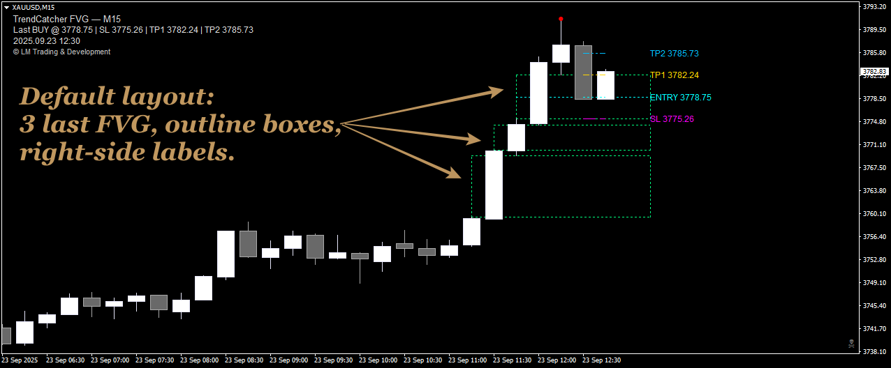 3 Last FVGs – Clean and Organized Charts