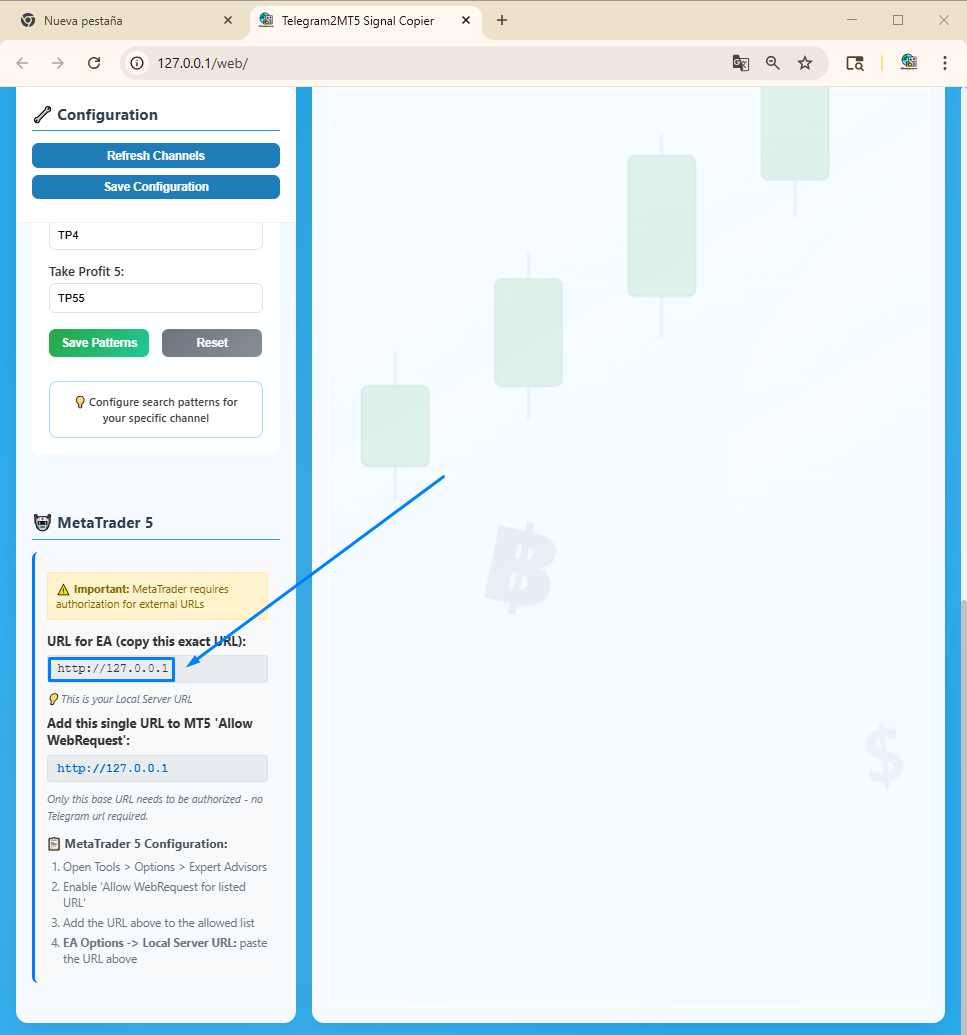 4 Copy Your internal IP From Local web app 