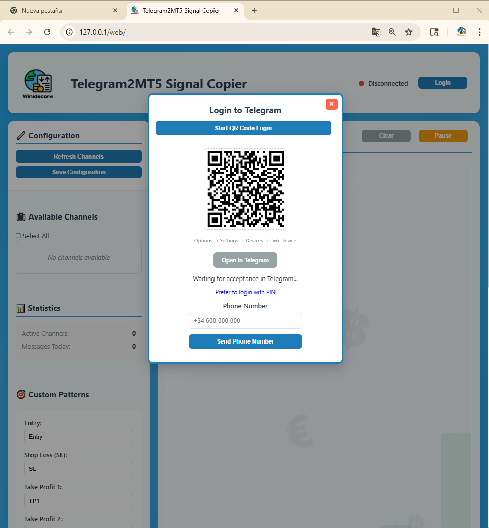 8 Scan the qr code or login via phone and pin