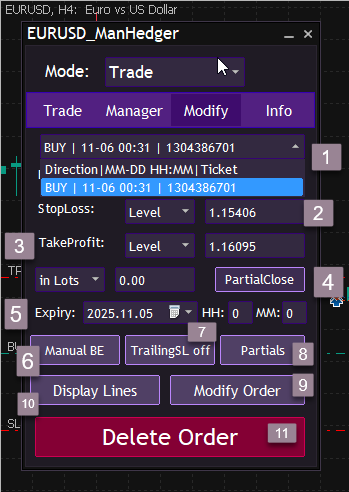 Modify mode explained