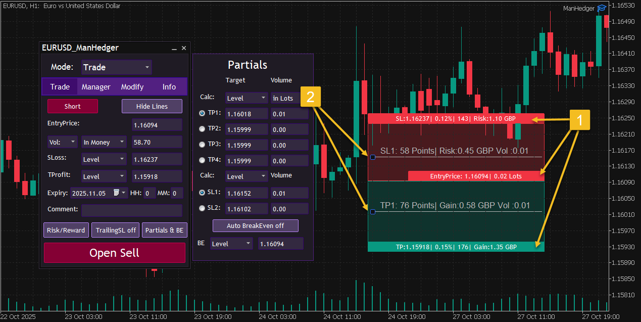 Display Trades on chart