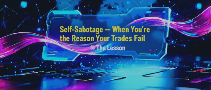 🪞 Self-Sabotage — When You’re the Reason Your Trades Fail