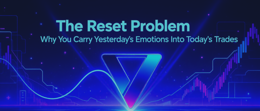 🔄 The Reset Problem — Why You Carry Yesterday’s Emotions Into Today’s Trades