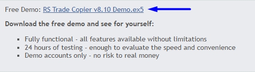 Download RS Trade Copier v8.10 Demo.ex5