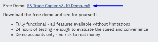 Download RS Trade Copier v8.10 Demo.ex5