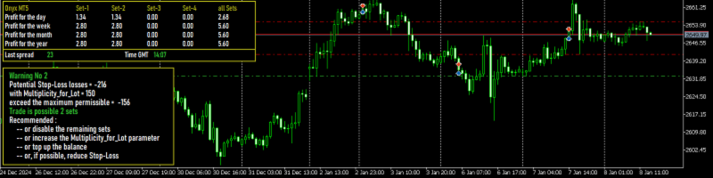 Selecting input data, minimum balance, and leverage for the "Onyx MT5" and "Onyx MT4" advisors