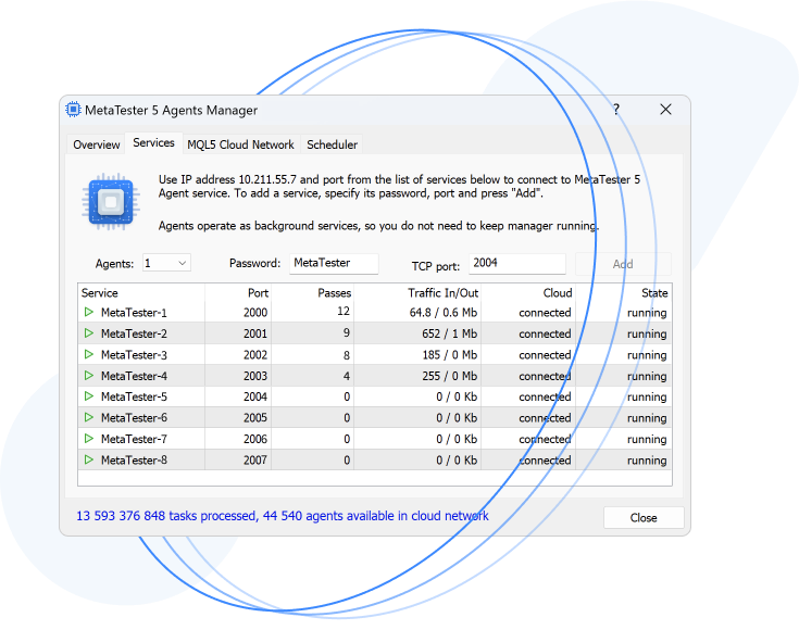 MetaTrader Agents Manager