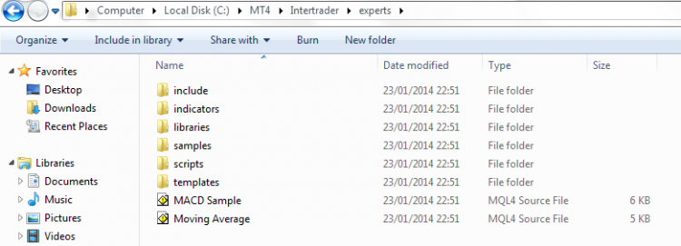 No Files Folder in Experts